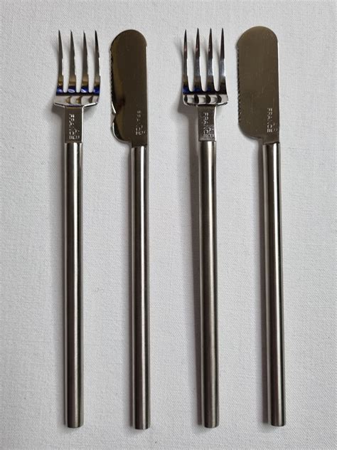 Two Pairs Of Concorde Steel Cutlery For Air France Raymond Loewy