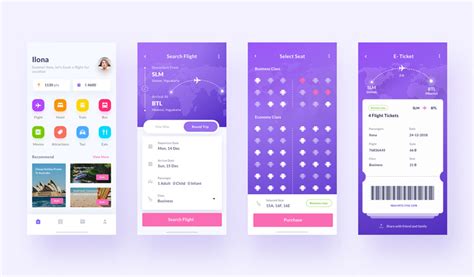 Flight App Ui Concept For Sketch Freebie Supply