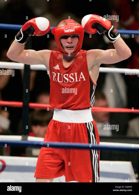 Russias Sergey Vodopyanov Celebrates After Defeated Enkhbat Badar