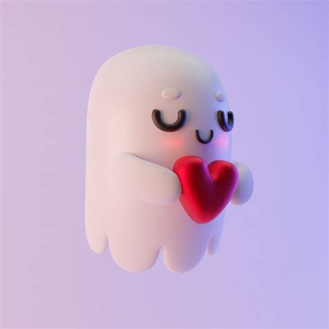 Cute Ghost Милые рисунки 3d искусство Графические дизайнеры