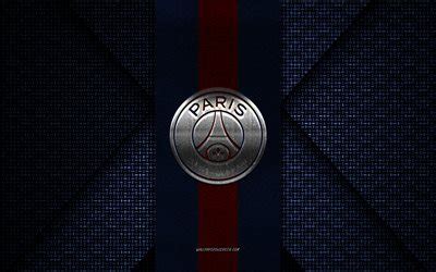 Descargar Paris Saint Germain Ligue 1 Textura Tejida Azul Roja