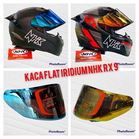 Cod Harga Grosir Kaca Visor Flat Nhk Rx Iridium Silver Blue Gold