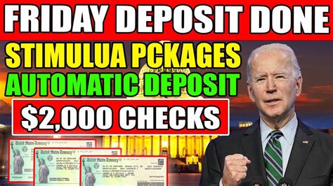 Friday Deposits Done 2000 Stimulus Checks Automatic Deposit Into