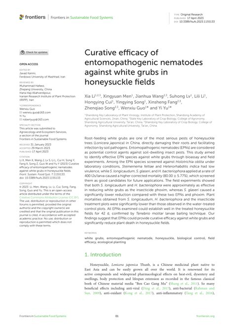 (PDF) Curative efficacy of entomopathogenic nematodes against white ...