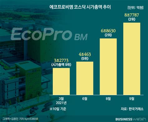 에코프로비엠의 약진2차전지가 코스닥 판 흔든다