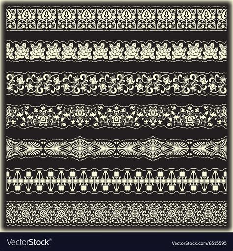 Vintage border set for design Royalty Free Vector Image