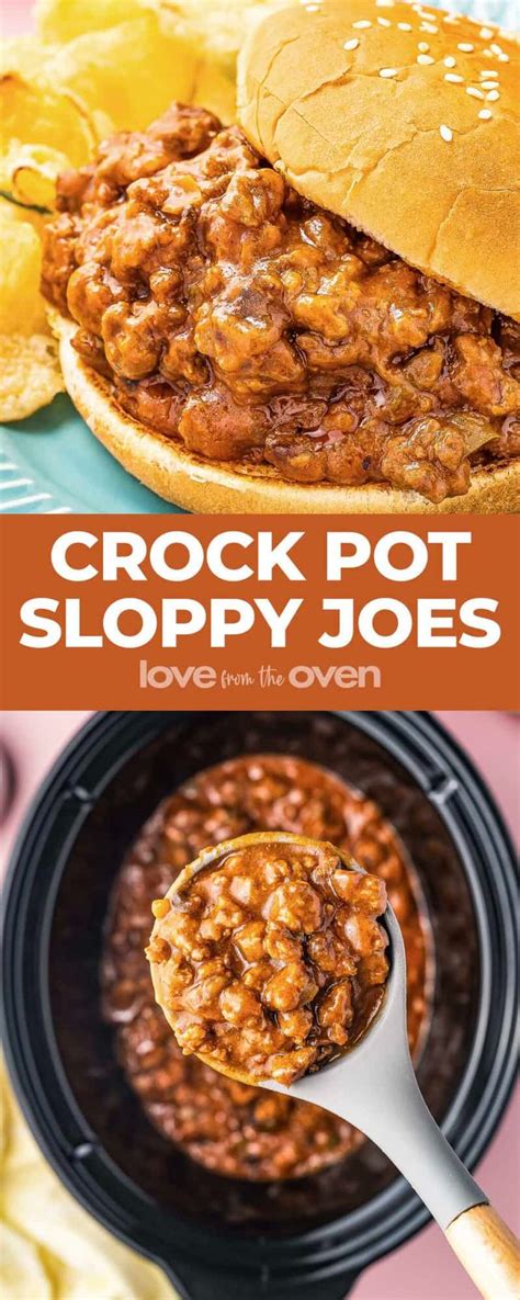 Crock Pot Sloppy Joes • Love From The Oven Sloppy Joe Recipe Crock Pot Slow Cooker Sloppy