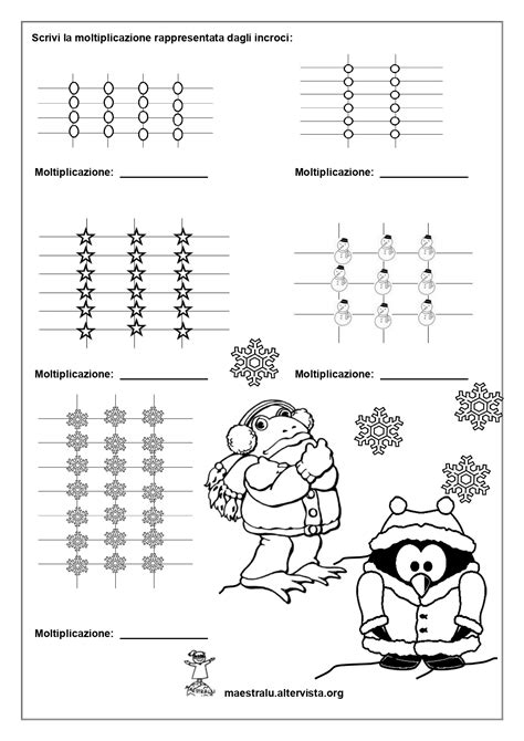 matematica classe seconda e terza schede invernali