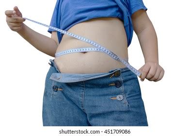 Abdominal Surface Fat Woman On White Stock Photo 451709086 Shutterstock