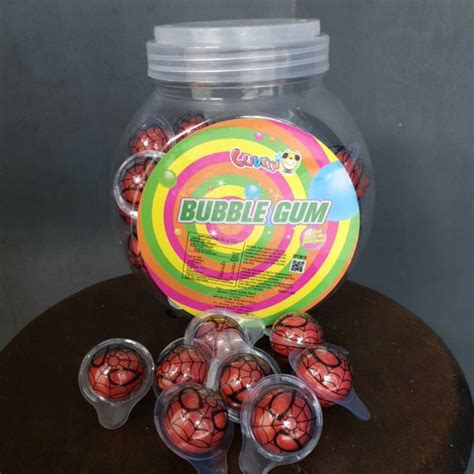 Jual Luvmi Permen Karet Bulat Spiderman Isi 50pc Bubble Gum