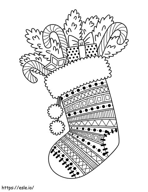 Christmas Stocking 26 Coloring Page