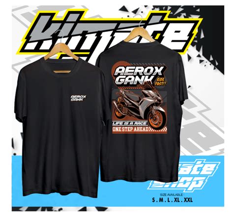 Kaos Baju Yamaha Aerox Gank Kaos Motor Otomotif Kimate Shop Lazada