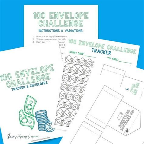 Envelope Challenge Chart Free Printable Savings Tracker Savvy