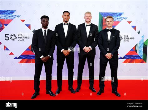 Bukayo Saka William Saliba Aaron Ramsdale And Martin Odegaard Arrive