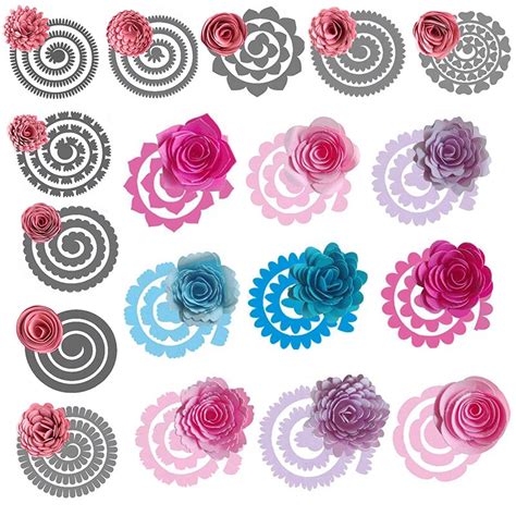 Guirxi T De Fleurs En Spirale 3D Matrices De D Coupe En M Tal Pour