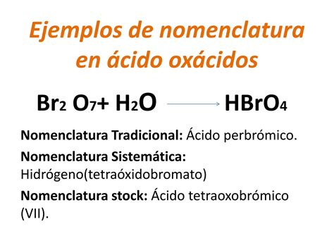 Ejemplos De Nomenclatura En Cido Ox Cidos Ppt