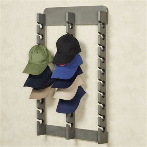 Wood Cap Display Wall Rack Holds Up To Hats