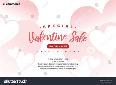 Valentine Day Sales Promotion Banner Design Royalty Free Stock Vector