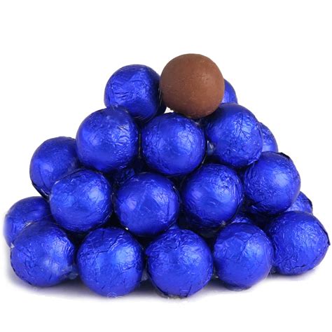 Blue Foiled Milk Chocolate Balls • Foiled Milk Chocolate Balls • Bulk