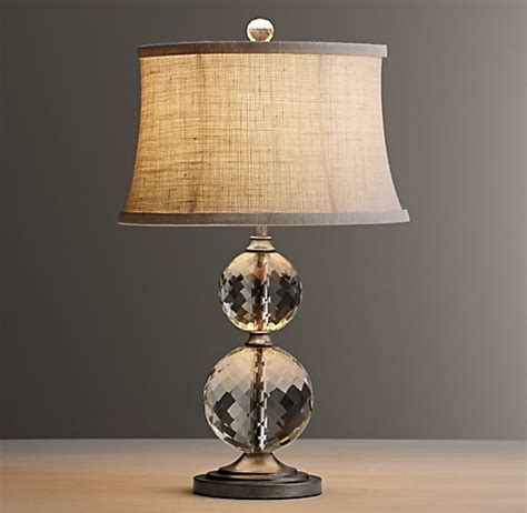 Lourdes Stacked Crystal Ball Table Lamp Base