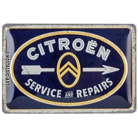 PLAQUE CITROËN SERVICE 30X20CM Auto Casse Bouvier