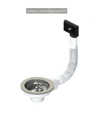 Piletta Per Lavello Inox Basket Bassa Con Troppopieno