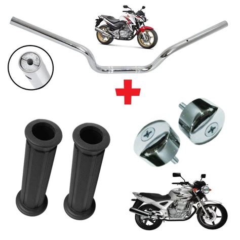 Kit Guid O E Peso Cromado E Manopla Moto Cbx Twister Cb Em Promo O