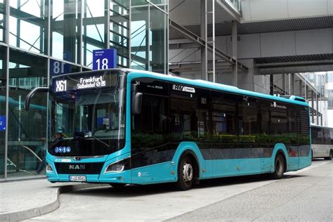 MAN Lion S City 12 Hybrid RMV In Der City Bus Flughafen Frankfurt