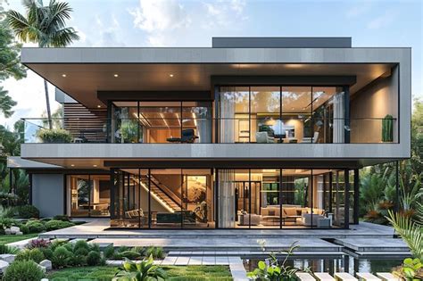 Modern Luxury And Contemporary House Design Premium AI Generated Image