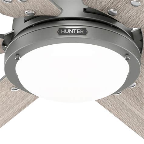 Hunter Gravity Simpleconnect 72 In Matte Silver Integrated Led Indoor Smart Ceiling Fan With