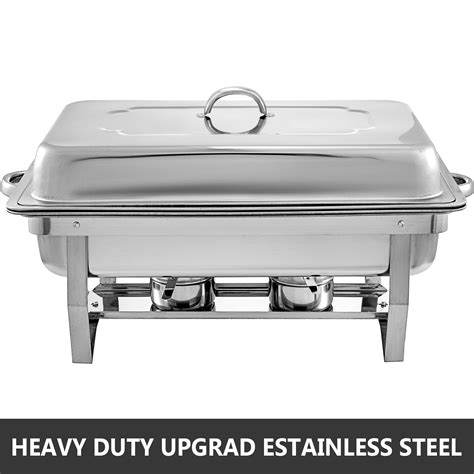 VEVOR Chafing Dish 4 Packs 8 Quart Stainless Steel Chafer Full Size