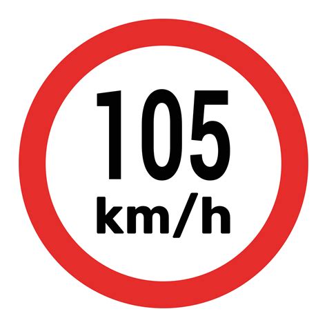 Speed limit sign 105 km h icon vector illustration 30718104 Vector Art ...
