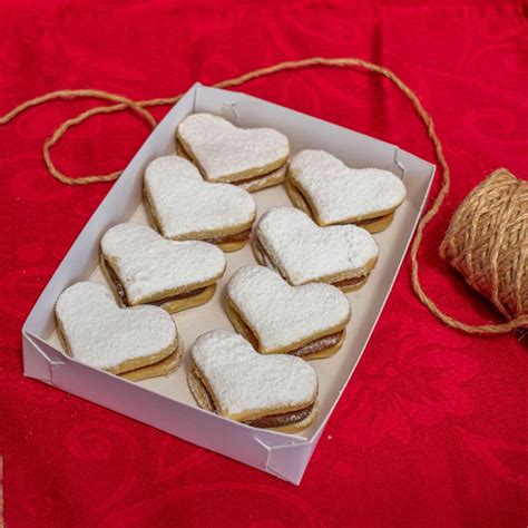 Caja de alfajores para San Valentín Reposteria para san valentin