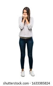 Brunette Woman Nervous Full Royalty Free Images Stock Photos Pictures Shutterstock
