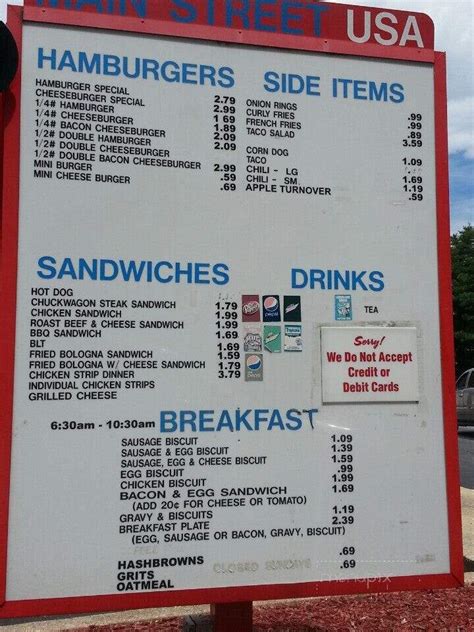 Main Street Menu In Murphy Nc Order Delivery And Reviews