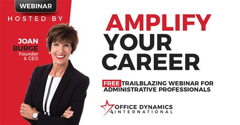 Amplify Your Career Free Webinar For Executive And Administrative Assistants Office Dynamics