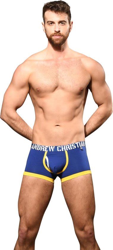 Andrew Christian Fly Tagless Boxer W Almost Naked Navy Maat S Heren Ondergoed Bol