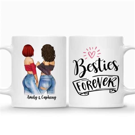 Personalized Best Friends Mug Besties Forever Custom Coffee Cups