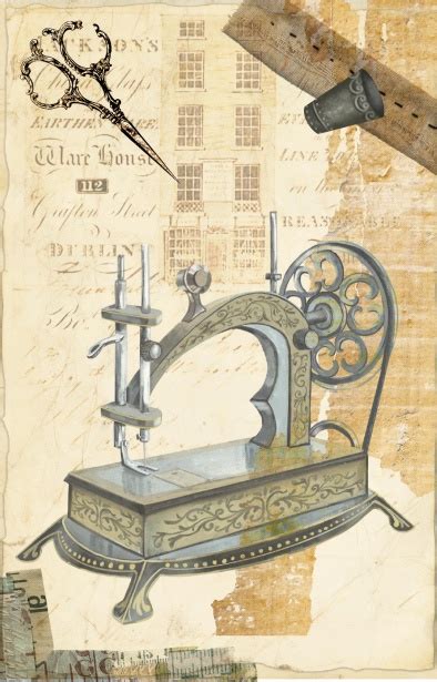 Vintage Sewing Machine Illustration Free Stock Photo Public Domain