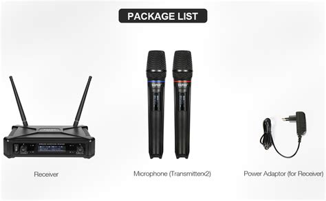 SGPRO Wireless Microphone System Of 2 Handheld Mics And 1 Corded