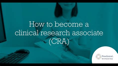 How To Become A Cra Clinical Research Associate Youtube