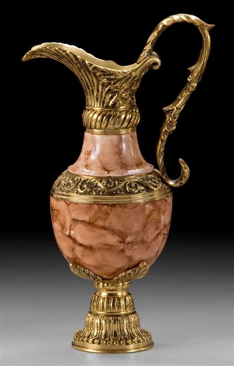 Casa Padrino Luxus Barock Vase In Weinkrug Form Gold Beige 21 X H 37