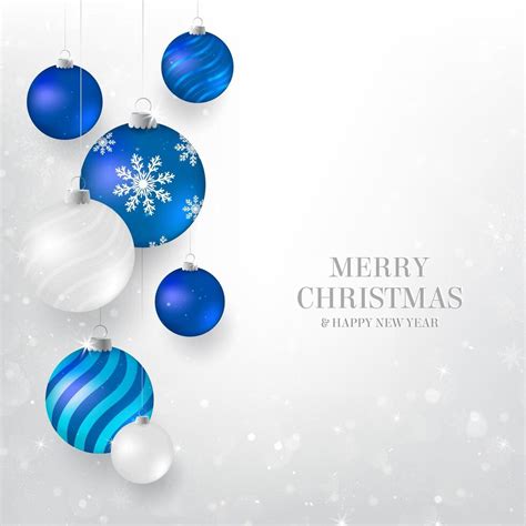 Fondo De Navidad Con Adornos De Navidad Azul Y Blanco Elegante Fondo