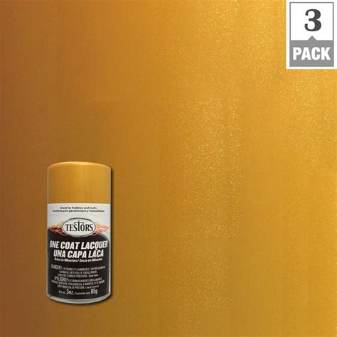 Testors 3 Oz Inca Gold Lacquer Spray Paint 3 Pack 1839mt The Home