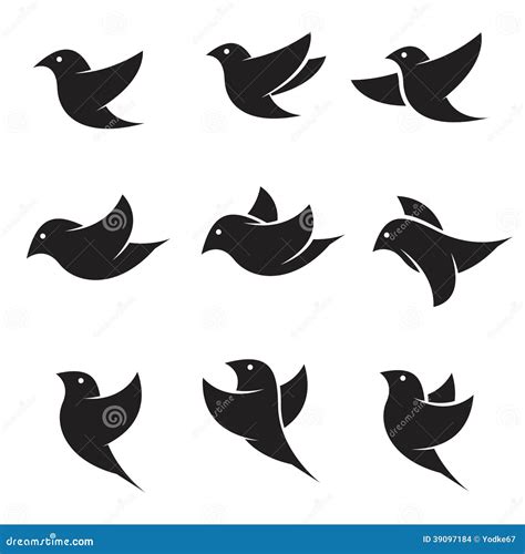 Set Of Vector Bird Icons Stock Vector Image 39097184