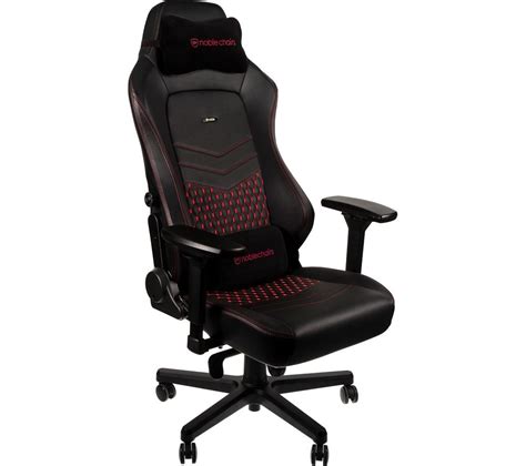 NOBLE CHAIRS HERO Real Leather Gaming Chair - Black & Red (10192608 ...