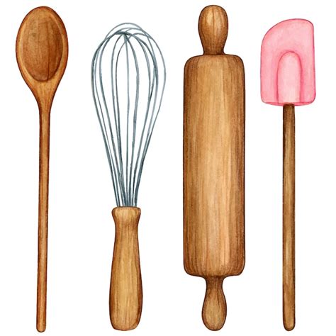 Shabby Chic Bakery & Kitchen Utensils Clipart - Clip Art Library