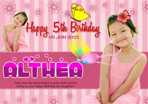 Birthday Tarpaulin Template Postermywall