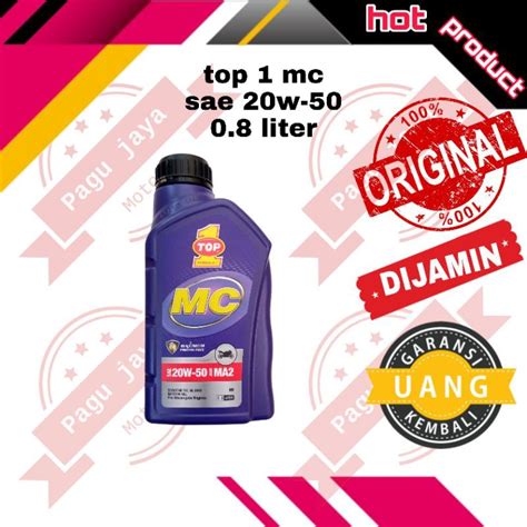 Jual Oli Mesin Top One Mc Ml Dan Liter Sae W Shopee Indonesia