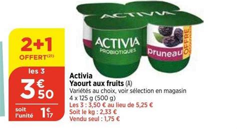 Promo Activia Yaourt Aux Fruits Chez Bi Icatalogue Fr